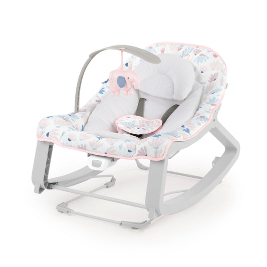 Ingenuity Keep Cozy 3-in-1 Grow with Me Vibrating Baby Bouncer Seat & Infant to Toddler Rocker, Vibrations & Toy Bar, 0-30 Months Up to 40 lbs (Pink Burst) 🍁 All In One Marketplace Canada