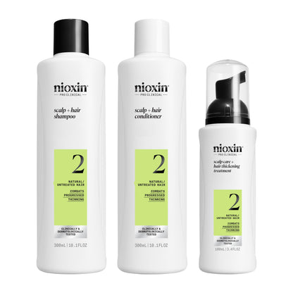 Nioxin Scalp + Hair Thickening System 2 - Hair Thickening System for Natural Hair with Progressed Thinning, Full Size (Packaging May Vary) 🍁 All In One Marketplace Canada