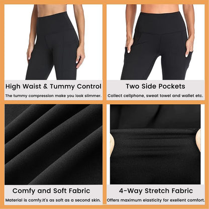 Gayhay Leggings with Pockets for Women - High Waisted Tummy Control Soft Compression Yoga Pants for Workout Running Gym 🍁 All In One Marketplace Canada