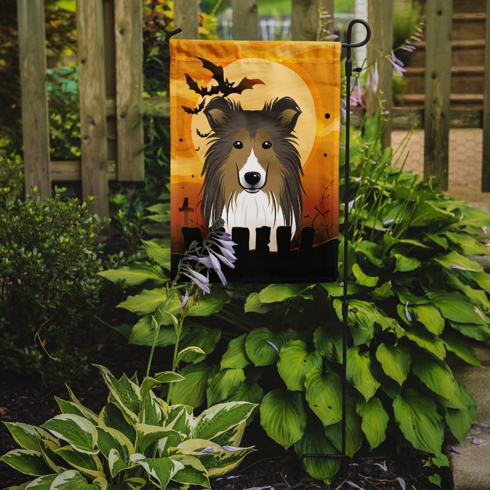 Caroline's Treasures BB1800GF Halloween Sheltie Flag Garden Size, Small, Multicolor