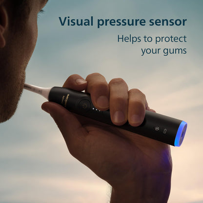 Philips Sonicare 6100 Series Electric Toothbrush - Next-Generation Sonicare Technology, Pressure Sensor, 6 Brushing Settings, SmarTimer, BrushPacer, 21-day Runtime, Travel Case, Black, Model HX7401/06 🍁 All In One Marketplace Canada