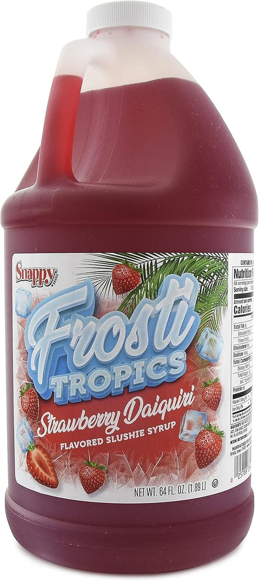 Snappy Frosti Tropics Strawberry Daiquiri Slushie Mix, Slushie Syrups for Machine, Granita Slushy Syrup, Drink Mixers for Cocktails, Slushy Drink Mixes for Alcohol, 1/2 Gallon 🍁 All In One Marketplace Canada