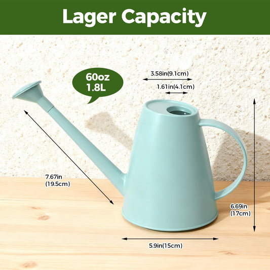 Bamworld Watering Can for Indoor Plants Long Spout Watering Cans for Garden Plants Indoor Outdoor Small Water Can for House Flower 1.8L 60oz 1/2 Gallon(Green) 🍁 All In One Marketplace Canada