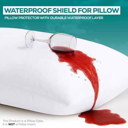 Utopia Bedding Set of 4 Waterproof Pillow Protectors with Zipper Queen Size (White), Ultra Soft Pillow Covers, Bed Bug and Dust Mite Proof Pillow Encasements, Moisture Wicking Pillow Cases 🍁 All In One Marketplace Canada