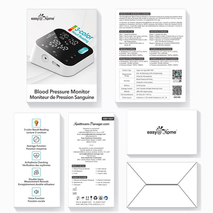 Bluetooth Blood Pressure Machine for Home Use – Easy@Home Smart BP Monitor with Free MyHeartPal App, Voice Function & LED Screen, Supports Apple & Android Devices, EBP-703T 🍁 All In One Marketplace Canada