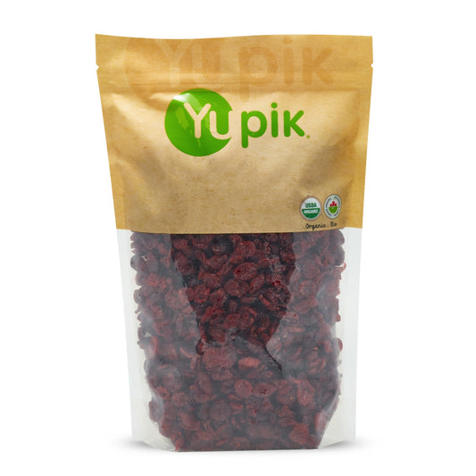 Yupik Organic Cranberries, 1 kg, Non-GMO, Gluten-Free, Kosher, Vegan, Sweetened Dried Fruits, Fruity & Tart, Plump & Chewy, Source of Fiber, Healthy Snacks, Ideal for Baking & Topping 🍁 All In One Marketplace Canada