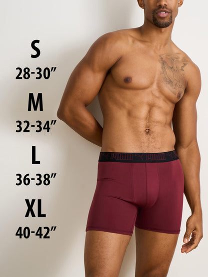 Puma Men's 5 Pack Performance Boxer Briefs, Olive/Blue/Black, Medium 🍁 All In One Marketplace Canada
