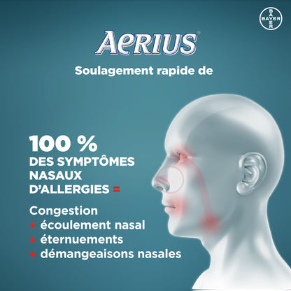 AERIUS Allergy Medicine, Fast Relief, 24-Hour, Non-Drowsy, 15 Symptoms, 70 Tablets 🍁 All In One Marketplace Canada