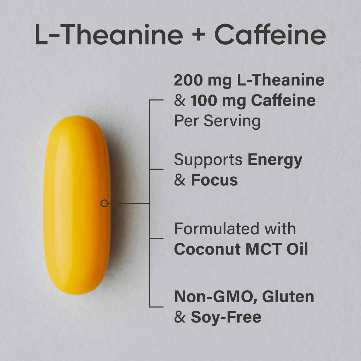 Sports Research® 2-in-1 L-Theanine Supplement with Caffeine & MCT Oil from Organic Coconuts - Focused Energy, Alertness & Relaxation Without Drowsiness - 200mg L Theanine, 100mg Caffeine - 60 Softgels 🍁 All In One Marketplace Canada