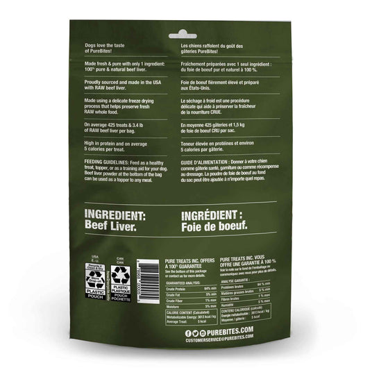 PureBites 1Pb470Bl Beef Liver For Dogs, 16.6Oz / 470G - Super Value Size, (Package May Vary) 🍁 All In One Marketplace Canada