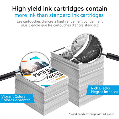63XL Ink Cartridge Black for HP 63 Ink Cartridges for HP63 for HP63XL Black, Compatible for HP Envy 4520 4522 Officejet 3830 5255 3833 4650 DeskJet 3630 3632 1112 Printer 🍁 All In One Marketplace Canada