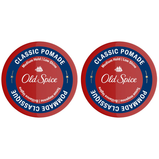 Old Spice Hair Styling Pomade for Men, Medium Hold No Shine, 126 g Total (2 Count of 63 g Each) 🍁 All In One Marketplace Canada
