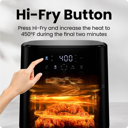 Chefman Air Fryer – 4 QT Compact Airfryer for Quick & Easy Meals, Features Hi-Fry Technology for Extra Crisp, Easy-View Window, Touch Controls with 4 Presets, Nonstick & Dishwasher Safe Basket - Black 🍁 All In One Marketplace Canada