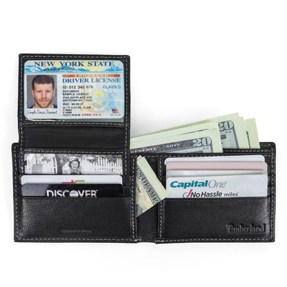 Timberland Men's Leather RFID Blocking Passcase Security Wallet, Black, One Size 🍁 All In One Marketplace Canada
