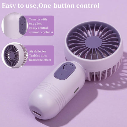 Ackdine Mini Portable Fan - Handheld Fan, 3 Pack USB Rechargeable Personal Fan, Battery Operated Lightweight Small Makeup/Pocket Fan with 3 Speeds For Stylish Girl Boys Women Men Office Outdoor Travel 🍁 All In One Marketplace Canada