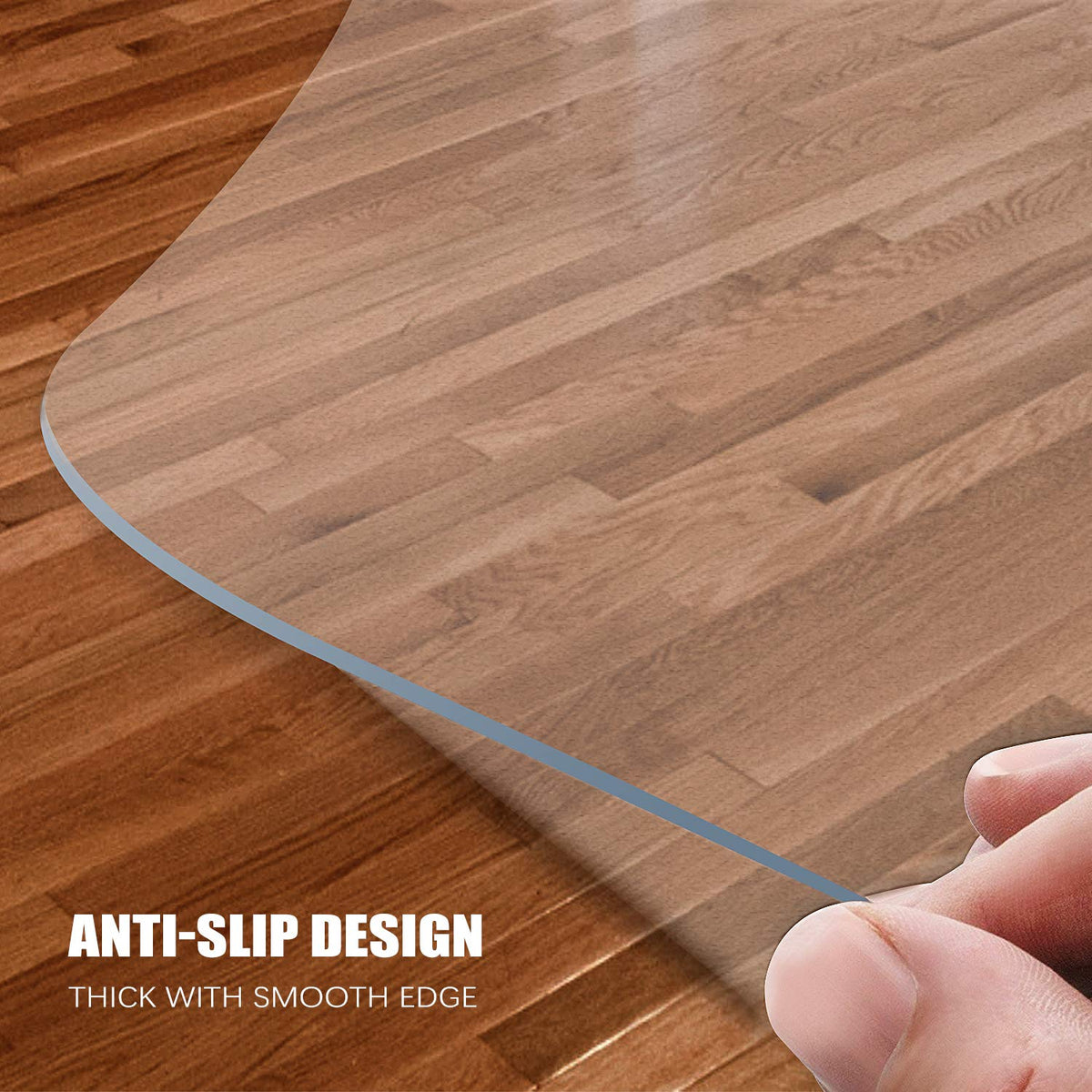 Kuyal Clear Chair mat for Hard Floors 36 x 48 inches Transparent Floor Mats Wood/Tile Protection Mat for Office & Home (36" X 48" Rectangle) 🍁 All In One Marketplace Canada