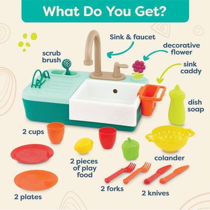 B. toys Play Sink, Splash-n-Scrub Sink with Running Water Faucet 🍁 All In One Marketplace Canada