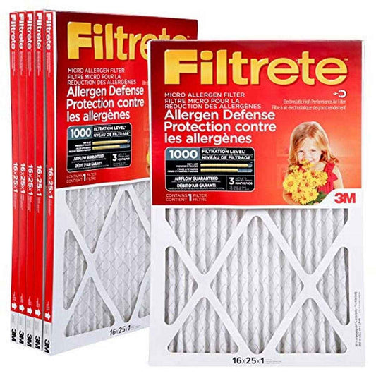 Filtrete 16x25x1 Furnace Filter, MPR 1000, MERV 11, Allergen Defense Odor Reduction 3-Month Pleated 1-Inch Air Filters, 6 Filters 🍁 All In One Marketplace Canada