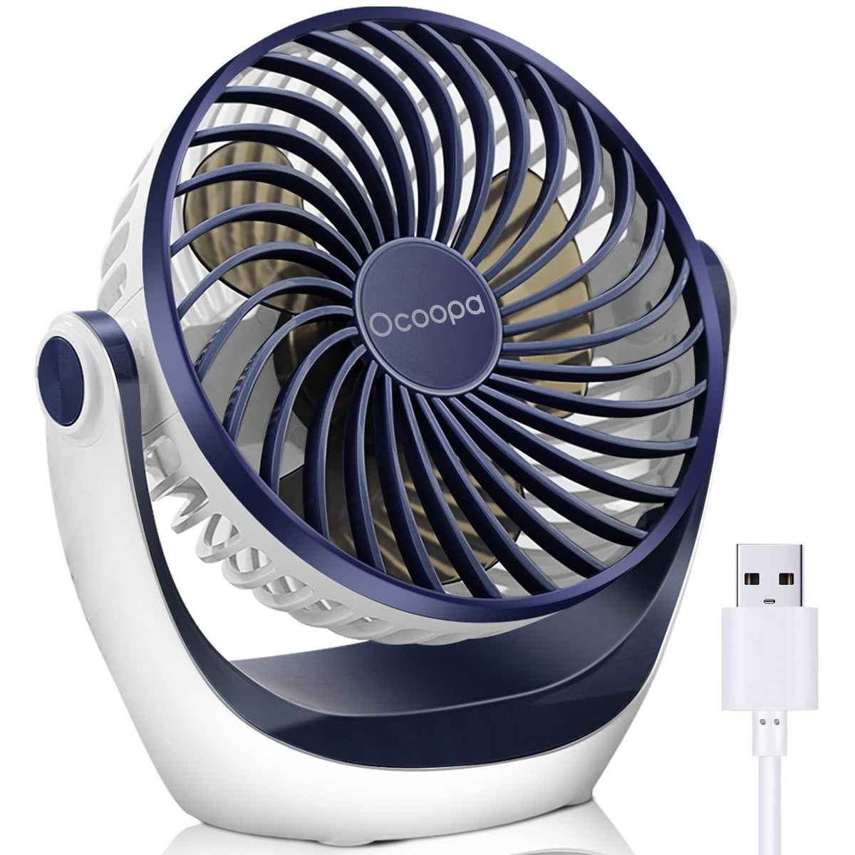 OCOOPA Small USB Desk Fan Table Fan 5'' with Strong Airflow & Quiet Operation, Portable Cooling Mini Fan 3 Speed, 360°Rotatable Head for Home Office Bedroom Desktop 🍁 All In One Marketplace Canada