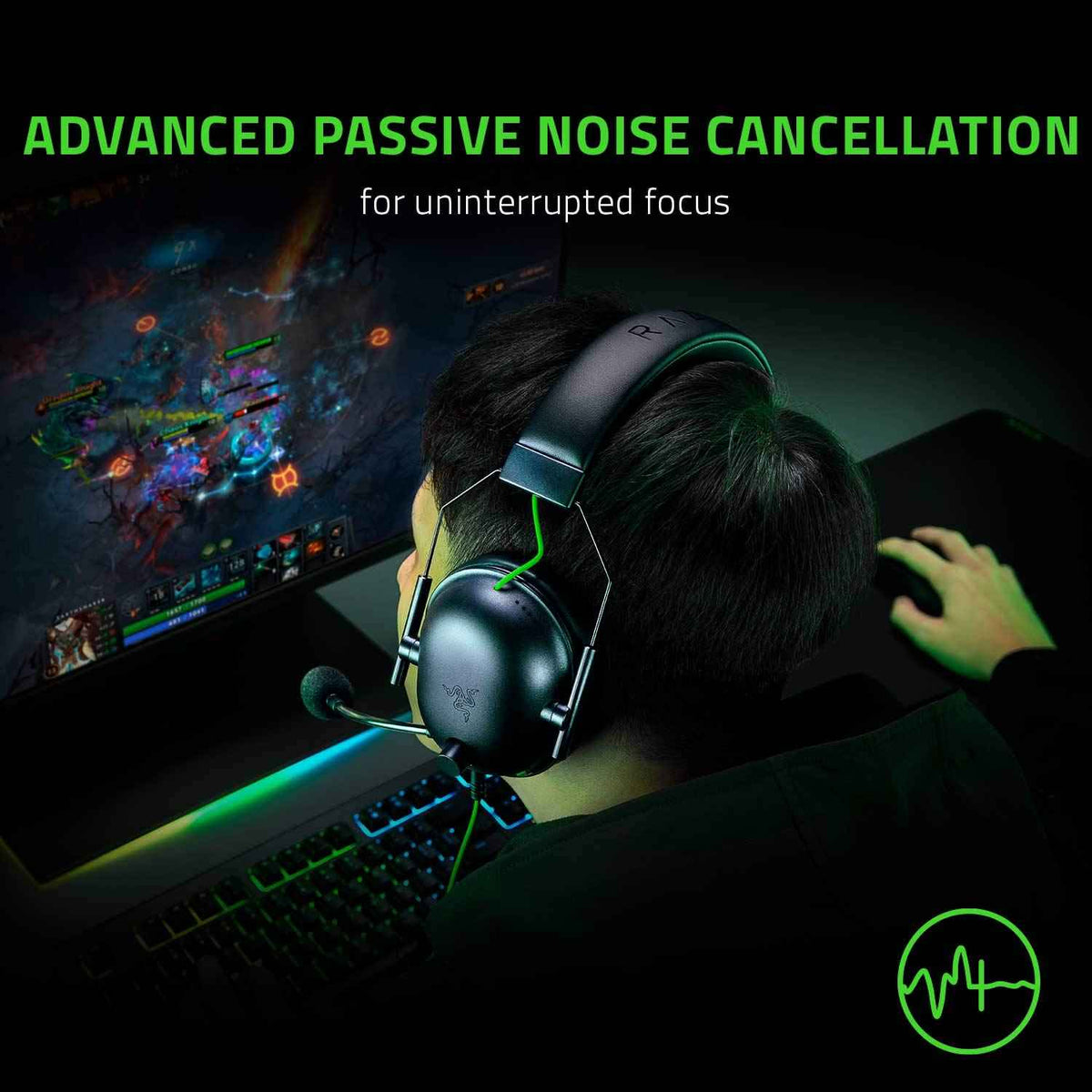 Razer BlackShark V2 X Gaming Headset: 50mm Drivers - Cardioid Mic - Memory Foam Cushion - Lightweight- Comfortable, Noise Isolating Earcups - for PC, PS4, PS5, Switch - 3.5mm Audio Jack - Black 🍁 All In One Marketplace Canada
