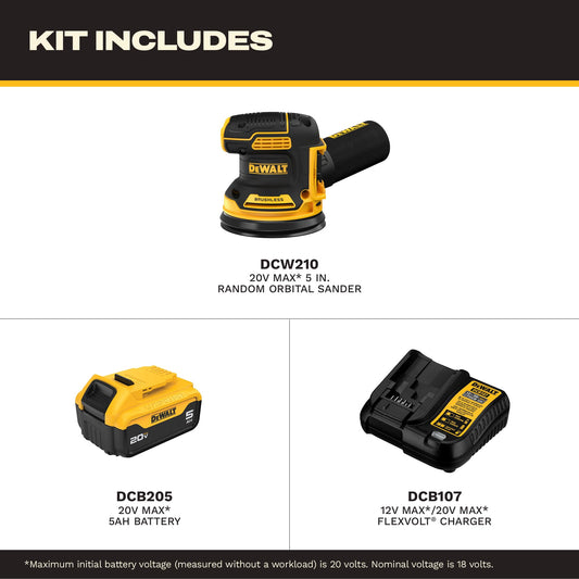 DEWALT 20V MAX Random Orbital Sander Kit (DCW210P1) 🍁 All In One Marketplace Canada