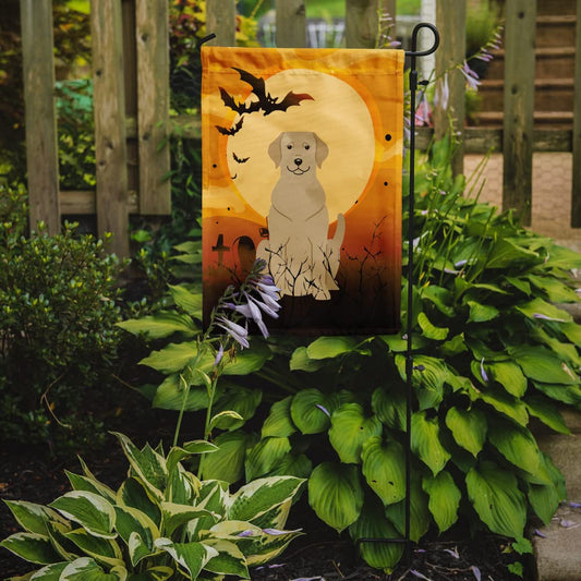 Caroline's Treasures BB4321GF Halloween Yellow Labrador Flag Garden Size, Small, Multicolor