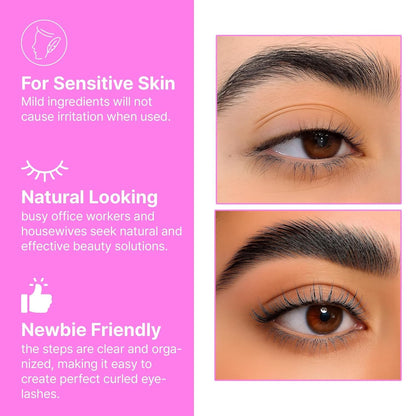 Korean Lash Lift Kit - 5 Sets At Home Eyelash Perm Kit with Upgraded Glue, Eyelash Lift, DIY Lash Perm Easy for Beginner & Professional, Semi Permanent Perming Wave Suitable For Salon & Home (Blue) 🍁 All In One Marketplace Canada