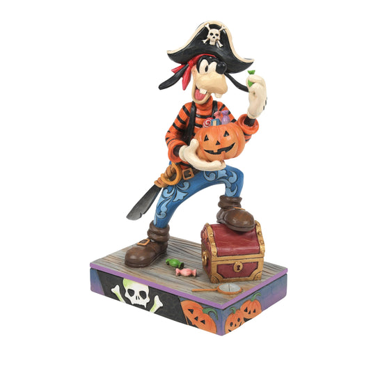 Enesco Disney Traditions by Jim Shore Halloween Goofy Wearing Pirate Costume Figurine, 7.5 Inch, Multicolor