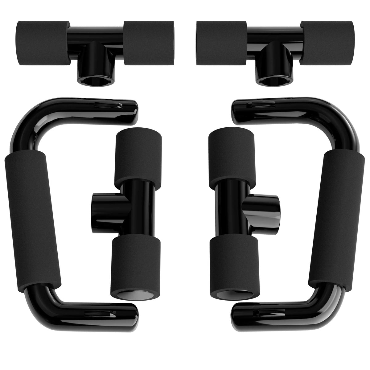 Readaeer Push Up Bars Gym Exercise Equipment Fitness 1 Pair Pushup Handles with Cushioned Foam Grip and Non-Slip Sturdy Structure Push Up Bars for Men & Women（Black） 🍁 All In One Marketplace Canada