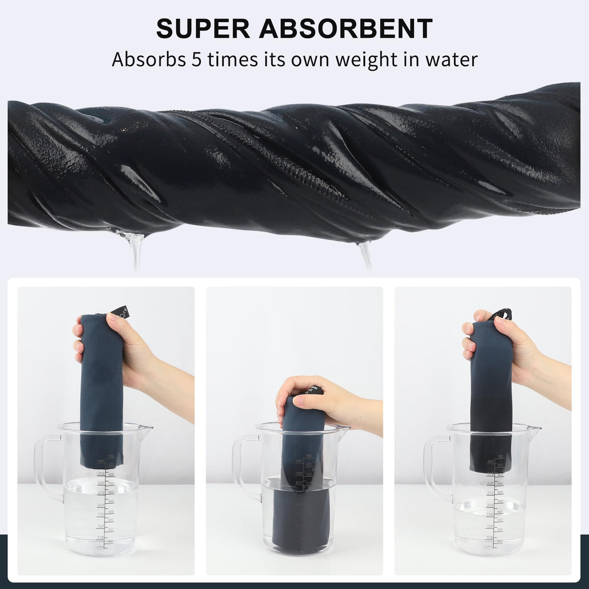 Rainleaf Microfiber Towel Perfect Travel & Gym & Camping Towel. Quick Dry - Super Absorbent - Ultra Compact - Lightweight. Suitable for Trip, Beach, Shower, Backpacking, Pool 🍁 All In One Marketplace Canada