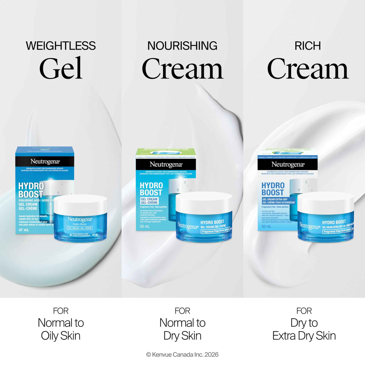 Neutrogena Hydro Boost Gel Cream Face Moisturizer with Sunscreen SPF – Hyaluronic Acid for Hydrated Skin – Fast Absorbing, Oil-Free, Non-Comedogenic 47mL 🍁 All In One Marketplace Canada
