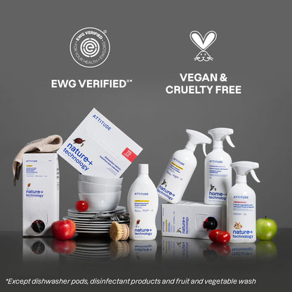 ATTITUDE Dish Soap Refill, EWG Verified, Plant-Based & Vegan Dishwashing Liquid, Naturally Derived, Made in Canada, Unscented, 2 Liters 🍁 All In One Marketplace Canada