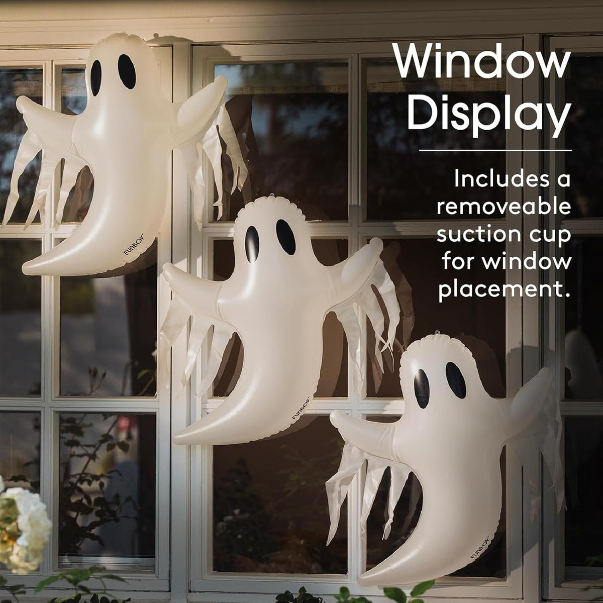 FUNBOY Hanging Ghost Halloween Decorations, Outdoor Décor, 3 Pack