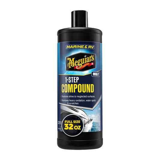 Meguiar’s Marine/RV One Step Boat Compound, Oxidation Remover for Boat, Boat Water Spot Remover, Also Removes Stains and Scratches, Restores Color and Shine to Fiberglass Gel Coat Finishes, 32 Oz 🍁 All In One Marketplace Canada