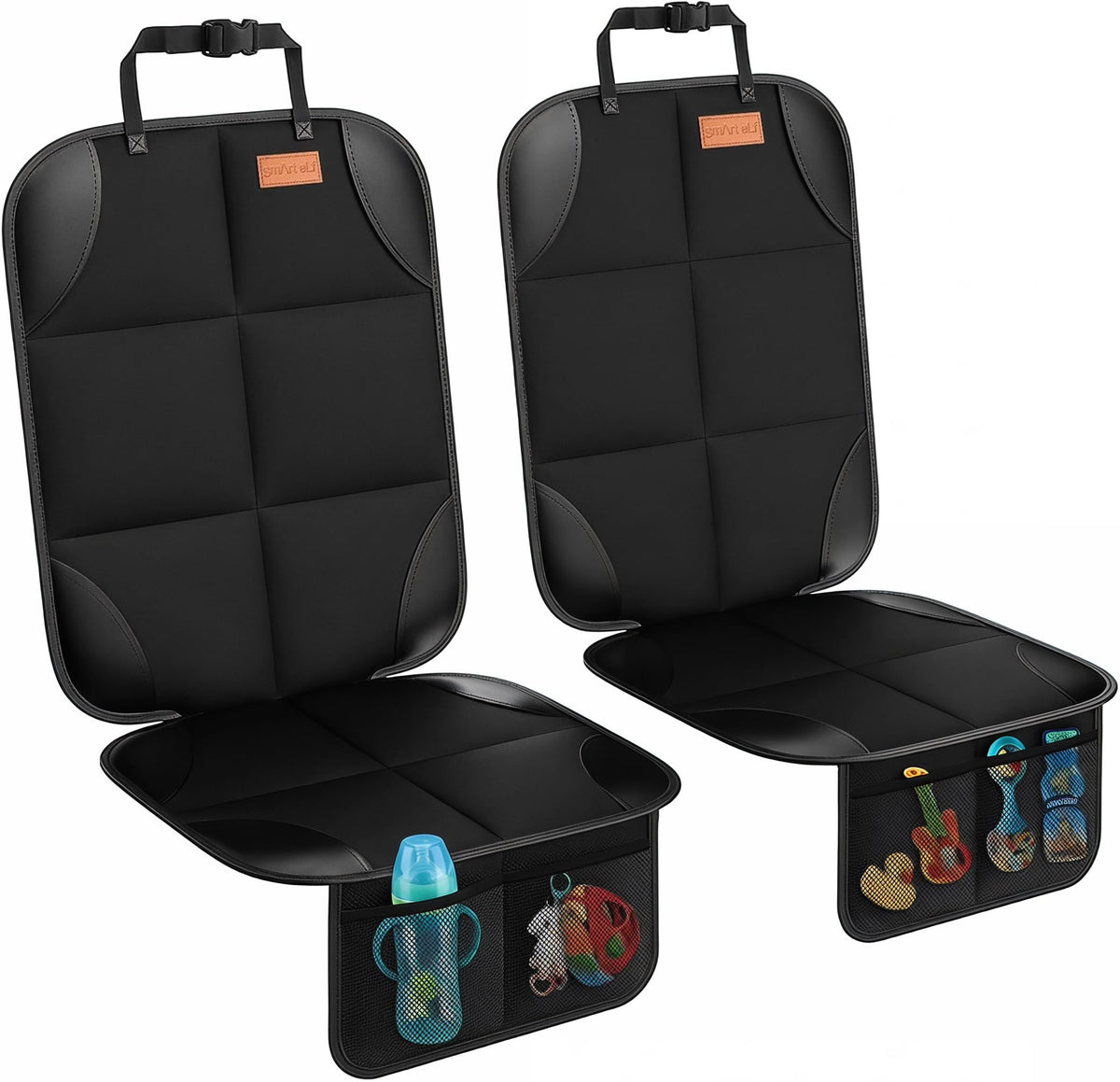Smart eLf Car Seat Protector, 2Pack car seat Protector for Baby carseat with Thickest Padding, Non Slip Backing Mesh Pockets for Baby, Pet 🍁 All In One Marketplace Canada