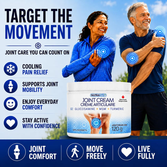 Cooling Arthritis Pain Relief Cream – Non-Greasy & Fast Absorbing Joint Cream with Glucosamine, MSM, Turmeric, Camphor & Menthol. For Joints, Muscles, Hands, Knees, Neck & Back. Made in Canada. 🍁 All In One Marketplace Canada
