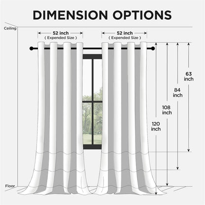 Joydeco Blackout Curtains 84 Inch Length 2 Panels Set, Thermal Insulated Long Curtains& Drapes 2 Burg, Room Darkening Grommet Drapes for Living Room Bedroom Window (W52 x L84 Inch, Black) 🍁 All In One Marketplace Canada