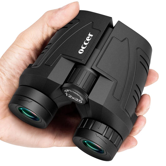 Occer 12x25 Compact Binoculars for Adults Kids, Small Binoculars with Large Clear Low Light Vision,High Power Lightweight Binocular Easy Focus for Hunting, Bird Watching, Travel, Hiking,Gift for Men 🍁 All In One Marketplace Canada