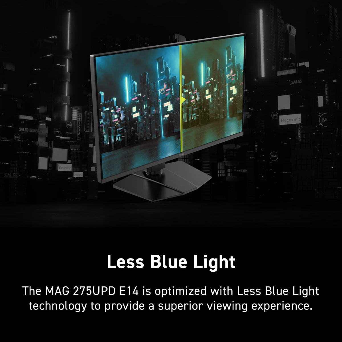 MSI MAG 275UPD E14 27-inch 3840 x 2160 (UHD) Gaming Monitor, 288Hz, Adaptive-Synch, HDMI, DisplayPort, VESA Mountable, Tilt, Height Adjustable, Speaker, 1ms, Black 🍁 All In One Marketplace Canada