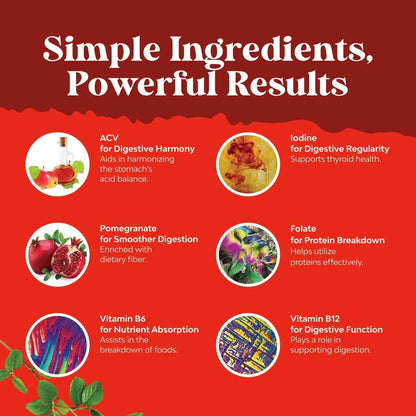 Apple Cider Vinegar Gummies with Mother - Supports Appetite Control - ACV Gummies for Detox & Cleanse - Gut Health & Bloating - Metabolism & Energy Support - ACV with Mother - B12 & B6 Vitamin - 60 Ct 🍁 All In One Marketplace Canada