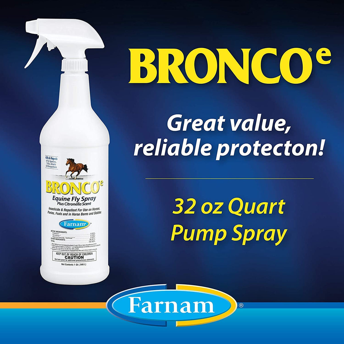 Bronco Water-Base Equine Fly Spray - 946 ml 🍁 All In One Marketplace Canada