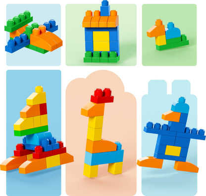 MEGA BLOKS First Builders Toddler Blocks Toys Set, Deluxe Building Bag with 150 Pieces and Storage, Blue, Ages 1+ Years 🍁 All In One Marketplace Canada