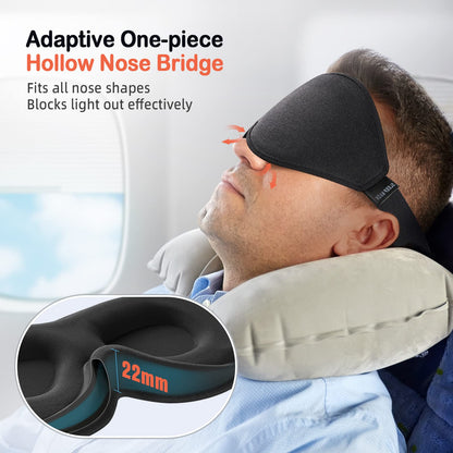LitBear Sleep Mask for Side Sleeper Women Men, Eye Mask for Sleeping Light Blocking, 3D Contoured Cup Sleeping Mask, Soft Breathable Sleep Eye Mask with Adjustable Elastic Strap for Flight Nap 🍁 All In One Marketplace Canada