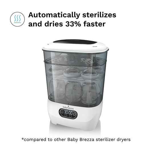 Baby Brezza Bottle Sterilizer and Dryer Advanced – 33% Faster - Largest Capacity Steam Sanitizer - Universal Sterilization Machine for All Bottles + Baby Product Parts - HEPA Air Filter 🍁 All In One Marketplace Canada