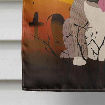 Caroline's Treasures BB4392CHF Halloween English Bulldog Grey Brindle Flag Canvas House Size, Large, Multicolor