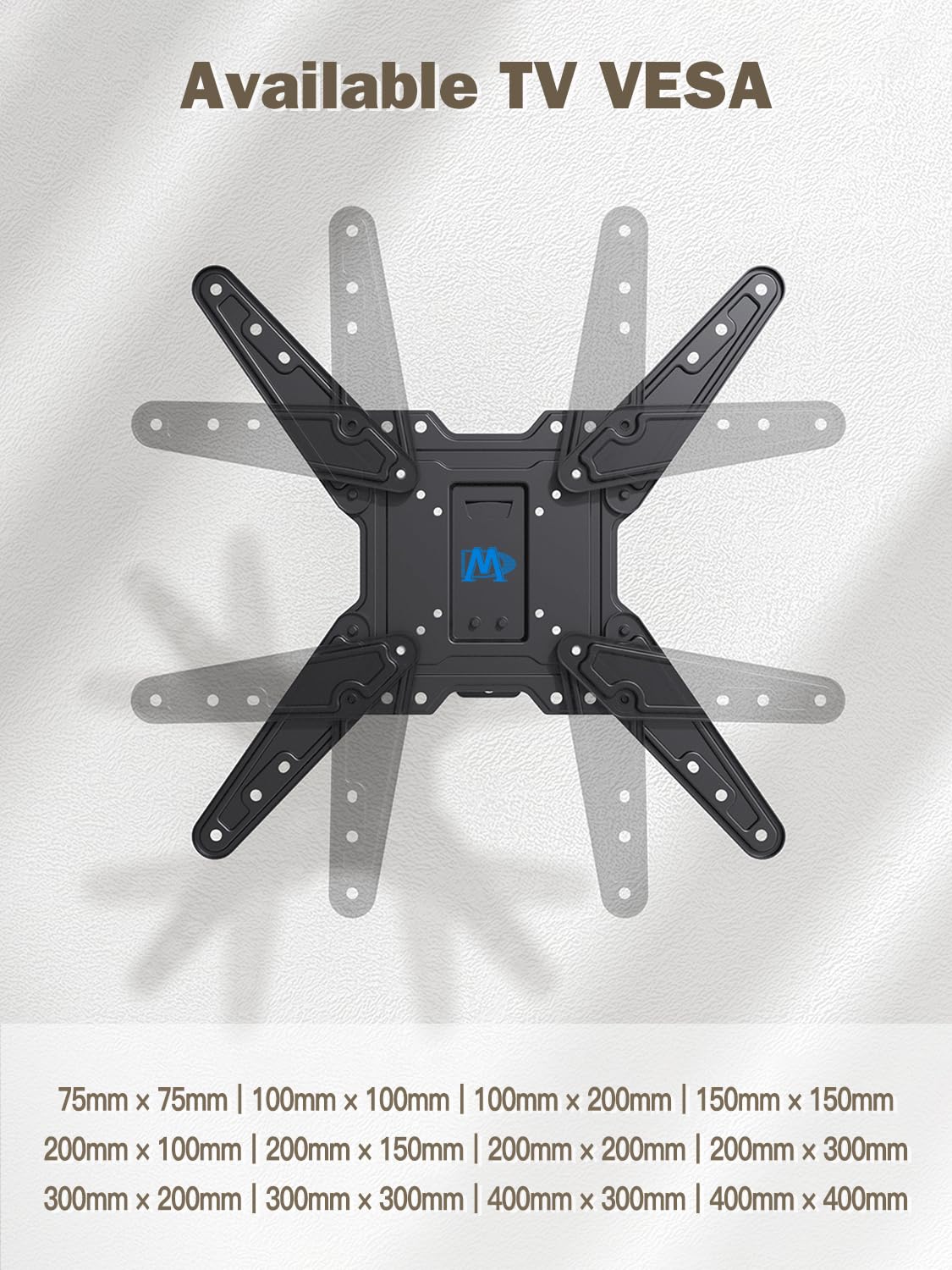 Mounting Dream TV Mount for Most 26-55 Inch TVs, Full Motion TV Wall Mount with Perfect Center Design on Single Stud Articulating Mount Max VESA 400x400mm up to 77 LBS, MD2413-MX 🍁 All In One Marketplace Canada