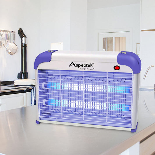ASPECTEK 20W Heavy Duty Bug Zapper, High-Voltage Electric Mosquito and Fly Killer, Indoor and Covered Outdoor Gnat Control for Patio, BBQ and Farm, Includes 2 Bonus UV Bulbs - Purple 🍁 All In One Marketplace Canada