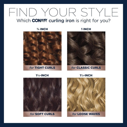 Conair Double Ceramic 1 1/2-Inch Curling Iron, 1 ½ inch barrel produces soft waves – for use on medium and long hair, Hair curler 🍁 All In One Marketplace Canada
