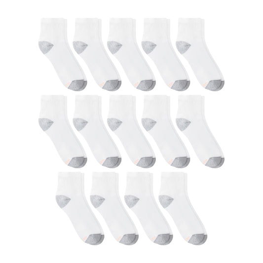 Hanes Womens Value Pack, Ankle Soft Moisture-wicking Socks, Available In 10 And 14-packs, White - 14 Pack, 5-9 US 🍁 All In One Marketplace Canada
