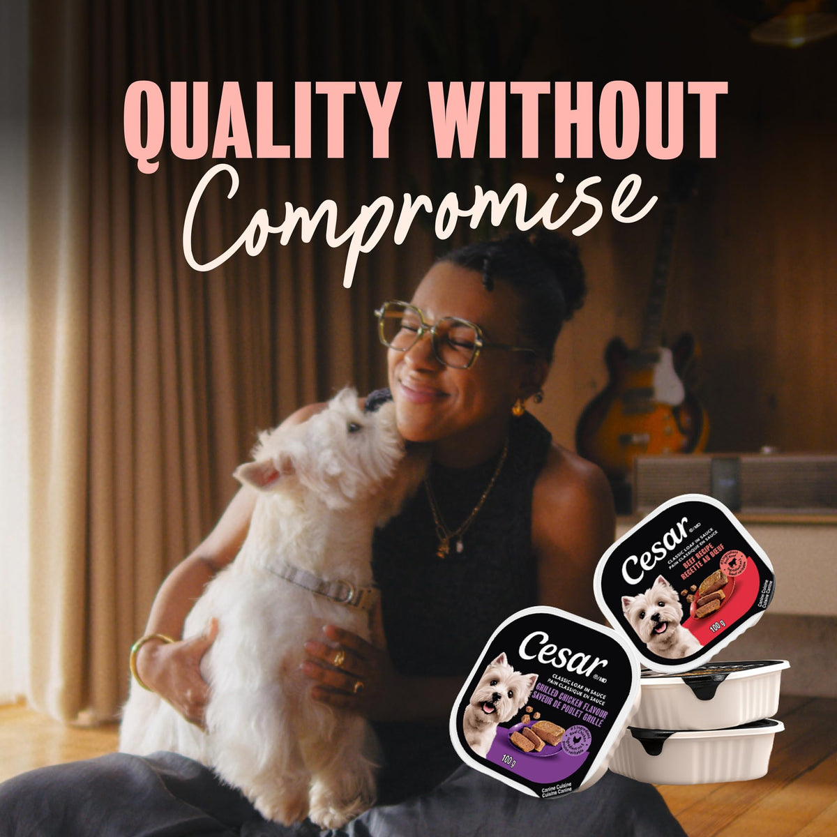 CESAR Classic Loaf in Sauce Adult Wet Dog Food Chicken Lovers Variety Pack, 8 Grilled Chicken Flavour, 8 Chicken & Liver Recipe, 8 Chicken & Veal Recipe 24x100g Trays 🍁 All In One Marketplace Canada